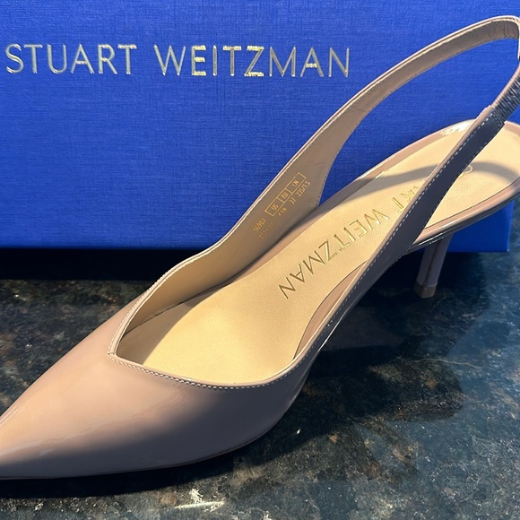 Brand new 6/12 Stuart weitzman tan Eva 75 sling back heels - Picture 1 of 4